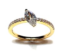 Ringe Fabio Collection Dame Form in Gelbgold Diamante AN067#NAV.50OGLU